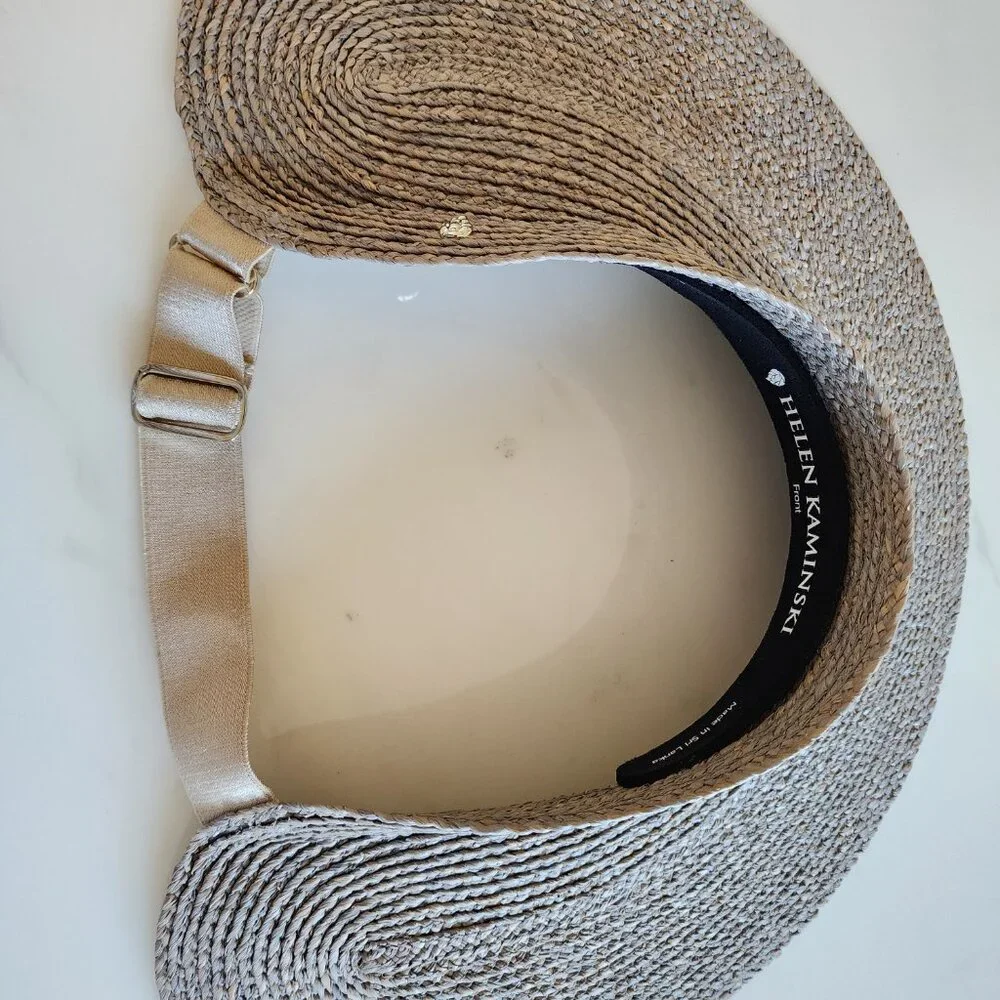 NWT - Helen Kaminski Maris Raffia Visor Hat - Eclipse👒 #11957 - Picture 4 of 12